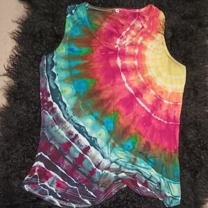 Vibrant Tie-Dye Sleeveless Top